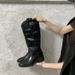 Square Toe Chunky Heel V-Cut Riding For Women 2025 Autumn Winter New Over-the-Knee Large Tube Brown Hot Girl Long Boots_vogvips.com