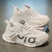 Large Size New Versatile Breathable Thick-soled Splicing Trendy Dad Shoes Youth Explosion Heightening Sports And Leisure Shoes_vogvips.com