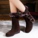 2025 Winter Korean Style New Snow Women's With Fleece Lining Thickened Mid-Calf Boots Non-Slip Flat Bottom Northeast_vogvips.com