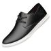 Men's Round Head Two-layer Cowhide Casual Men's Board Shoes Sleeve Breathable Lat Heel Board Shoes Shallow Mouth Men's Shoes_vogvips.com