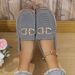 Spring/Summer Casual Women's plus Size Shoes round Toe Flat Metal Chain European American Style_vogvips.com