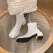 MTX French British Style Chunky 2025 New Autumn Winter Fashion Versatile Slim High Heel Short Boots For Women_vogvips.com