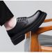 Men's Shoes Casual Leather Shoes Men's Dress Big Head Work Platform Derby Shoes_vogvips.com