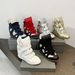 Women's Color Block Height Increasing Sneakers Velcro Closure Thick Soled Casual Shoes Versatile Spring_vogvips.com