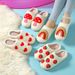 Mushroom Smiley Face For Women Winter Indoor Home Soft Sole Non-Slip Couple Pattern Fruit Heart Cotton Slippers_vogvips.com