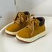 Kids' Fashion Mid-Calf Boots - Soft Sole, Slip-Resistant, Breathable PU Leather, Side Zipper, Unisex Yellow & Brown (Sizes 26-37)_vogvips.com