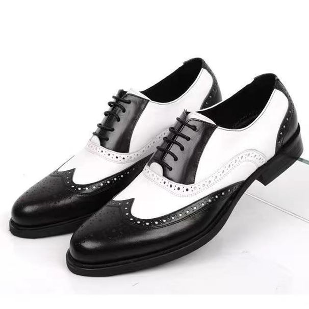 Leather Large Size Business Formal British Style Brogue Versatile Youth Casual Carved Cross-Border Men's Shoes_vogvips.com