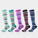 New breathable compression socks Athleisure pressure calf socks matching striped leg socks_vogvips.com