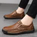 Plus Size Spring And Autumn Stitched Casual Slip On Summer Men's Leather Shoes_vogvips.com