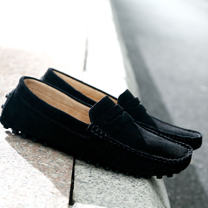 Men's Shoes Classic Casual, Versatile Slip On Loafers, Plus Size, Genuine Leather, Breathable And Comfortable._vogvips.com