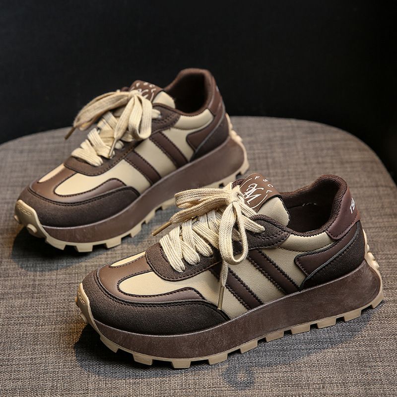 European Product Dad Women's Instagram Trend New Autumn Thick Sole Heightening Sports German Training Shoes_vogvips.com