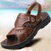 Men’s Shoes New Top Layer Cowhide Men's Sandals Men's Genuine Leather Beach Shoes Casual Men's Shoes Slippers_vogvips.com