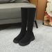 Over-the-Knee Suede For Women, Autumn And Winter New Style, Fleece-Lined, Thickened High Boots, Chunky Heel, Thick Sole,_vogvips.com