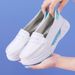 New Nurse Shoes Women's Soft Sole Breathable Thick Sole Non-slip Flat Shoes Comfortable Medical Small White Shoes_vogvips.com