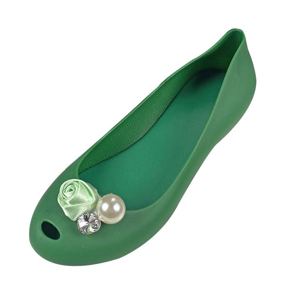 Women's All-Season Beach Shoes Flat Outdoor Footwear New Style Soft Supple Material Rose Pearl Detailing_vogvips.com