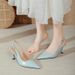 French Style Toe Sandals For Women 2025 New Summer Plus Size Women's Pointed Heels Thin Open Back High Heel Single Shoes_vogvips.com