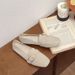 Niche Flat-soled Single Shoes Women's Spring And Autumn Versatile Square Head Shallow Mouth Soft Leather Soft Sole Belt Buckle Doudou Shoes_vogvips.com