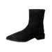 Women's Slimming Pointed Toe Mid Heel Martin Boots Suede Back Zipper Short Boots Plus Size Winter New Style_vogvips.com