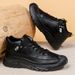 European Warm Series New Autumn Winter Fleece Lined Thickened Snow Boots British Style Slip-On Casual Men's Leather Cotton Shoes_vogvips.com