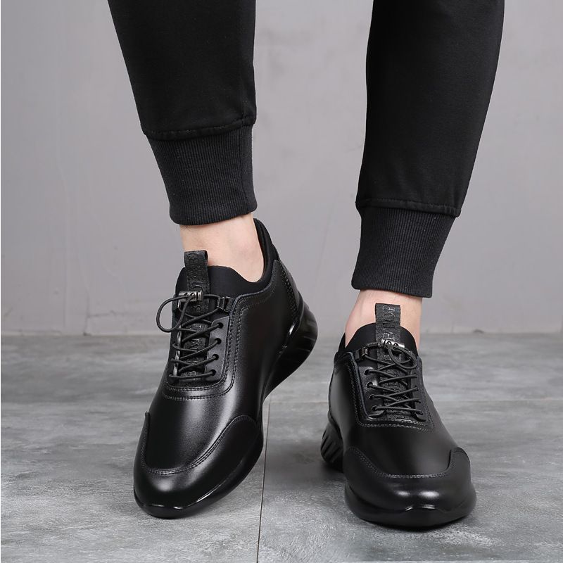 Business Dress Two-layer Cowhide Men's Shoes Genuine Leather Men's Height-increasing Leather Shoes Spring and Summer Casual Men's Leather Shoes for Me_vogvips.com