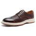Men's Large-size European American Business Lace-up Derby, 2025 Spring And Autumn New Brogue British Style Leather_vogvips.com