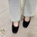 Silver Soft Sole Granny With Skirt Fairy Style Slip-On Shallow Ballet Gentle Evening Single Shoes_vogvips.com