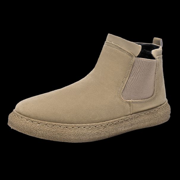 New Leather Spring Men's Shoes High-top Men's Heightening Tooling Martin Boots_vogvips.com