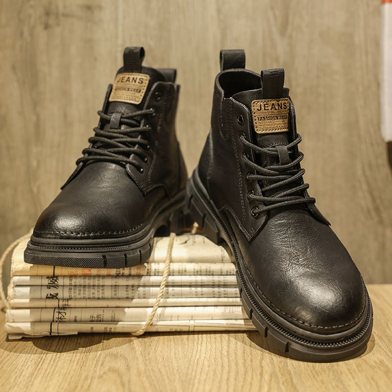 European Warm Series Autumn Winter High-top Martin Boots 2025 New Men's British Low-top Casual Leather Work Shoes_vogvips.com