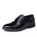 Men's Fashion Brogue Leather Shoes Pointed Toe Lace-up Breathable Casual Wedding Dress Shoes_vogvips.com