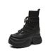 2025 New Autumn Winter Genuine Leather Short For Women, British Thick Sole Boots, Thin Black Street Style Ankle Boots_vogvips.com