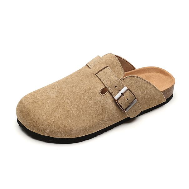 Women's Leather Slip-On Platform Shoes New Style Height Increasing Super Popular Spring Autumn Slippers_vogvips.com
