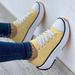 New Women Platform Sneakers Casual Shoes Canvas Tennis Ladies Shoes Chunky Sneakers Lace Up Shoes Plus Size XF0223_vogvips.com