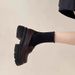 Platform Leather Small Leather Shoes Women's Casual Muffin Shoes One Pedal Loafers_vogvips.com