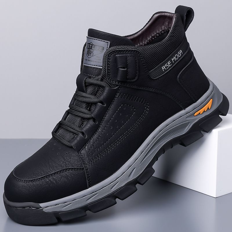 3368 Autumn And Winter Leather Men's High-top Martin Boots Cotton Shoes_vogvips.com