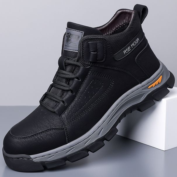 3368 Autumn And Winter Leather Men's High-top Martin Boots Cotton Shoes_vogvips.com
