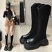 2024 New Autumn Winter V-Cut Thick Sole High Tube Riding For Petite Women Over-the-Knee Slim Long Boots_vogvips.com