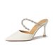 8189-1 High Heels Women's Single Shoes Thin Heel Pointed Closed Toe Half Slippers Outdoor French Style New Elegant_vogvips.com