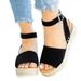 Women's Shoes Thick Soled Women's Sandals With A Buckle Strap Wedge Rope Light Bottom Thick Bottom High Heel Sandals For Women_vogvips.com