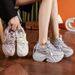 Platform Dad 2025 Spring New Breathable Versatile Casual Shoes For Petite Women With Hidden Height Increase_vogvips.com
