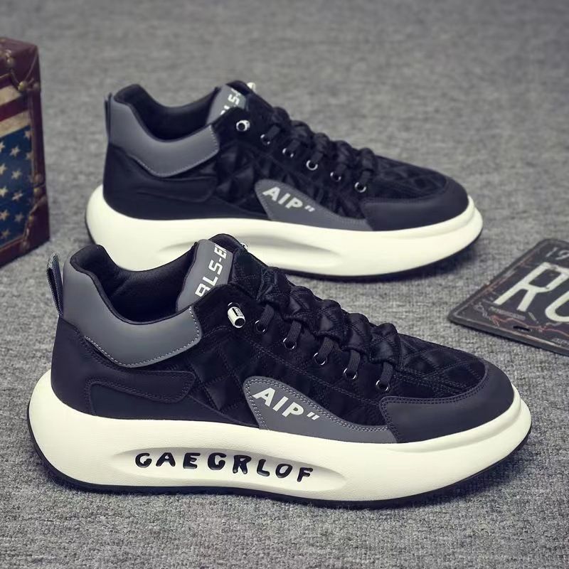 Men's Shoes Autumn New Men's Thick Soled Sports Running Casual Height Increasing Daddy Forrest Gump Trendy Shoes White Sneakers_vogvips.com
