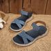 Cross-border 2026 Summer New Thick-soled Sandals With Velcro, Soft-soled Casual Fashion Plus-size Women's Shoes_vogvips.com