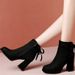 Autumn Winter New Women's Thick High Heel Short 2025 Fleece Lined European American Lace-up British Style Martin Boots_vogvips.com