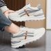 Women's Casual Running Shoes Soft Soled Breathable Comfortable White Sneakers Versatile 2025 New Style Agan_vogvips.com