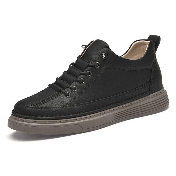 Retro Casual Invisible Inner Heightening Men's Shoes Cm Breathable Sports Mid-help Board Shoes Men_vogvips.com