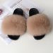 Slippers Summer Women Real Fox Fur Slid Home Furry Flat Sandals Non-Slip Fluffy Flip Flops Ladi Woman Cute Plush_vogvips.com
