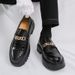 Euro Step Autumn New Thick-Soled Business Loafers For Men Korean Fashion Shiny Height-Increasing Slip-On Leather Shoes_vogvips.com