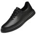 ct Regal Footwear Men's New Large Size Genuine Leather Sneakers Trendy Casual Pure White Loafers Slip-On Shoes_vogvips.com