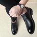 Men's With Hidden Height Increase And Emed Snake Pattern Throughout The Four Seasons, Business Dress, British Plus_vogvips.com