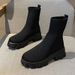 Women's Casual Round Toe Platform Martin Boots With Knit Upper And Rubber Sole For All Seasons Plus Size Short Boots For Women_vogvips.com