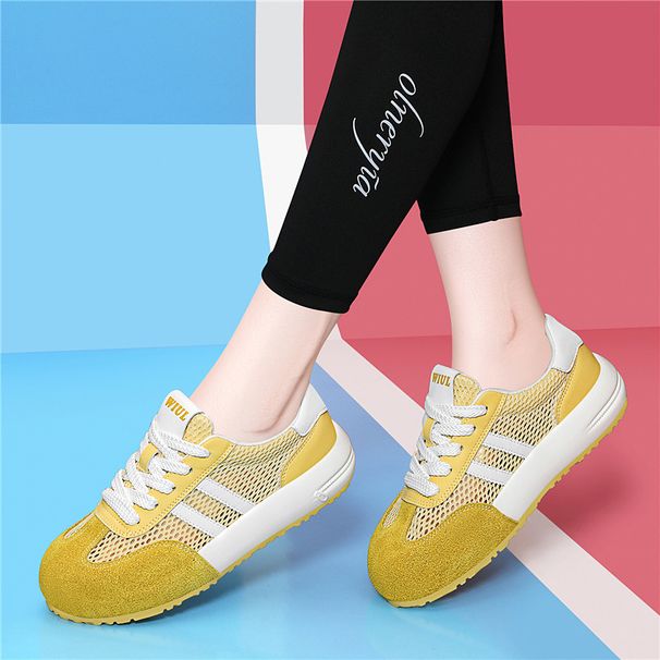 Breathable Casual Training Shoes For Women 2025 Summer New Mesh Shoes Thick Sole Fashion Versatile Sports Sneakers_vogvips.com